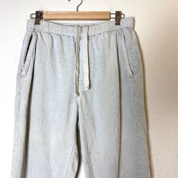 Outerknown Verano Hemp Beach Corduroy Drawstring Utility Pants Grey Beige - Picture 2 of 7